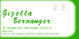 gizella bervanger business card